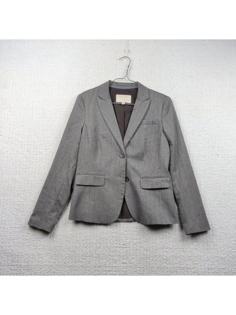 Banana Republic Blazer Jacket Women Sz 6 Gray Office Career Preppy Academia